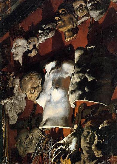 Adolph von Menzel The Studio Wall